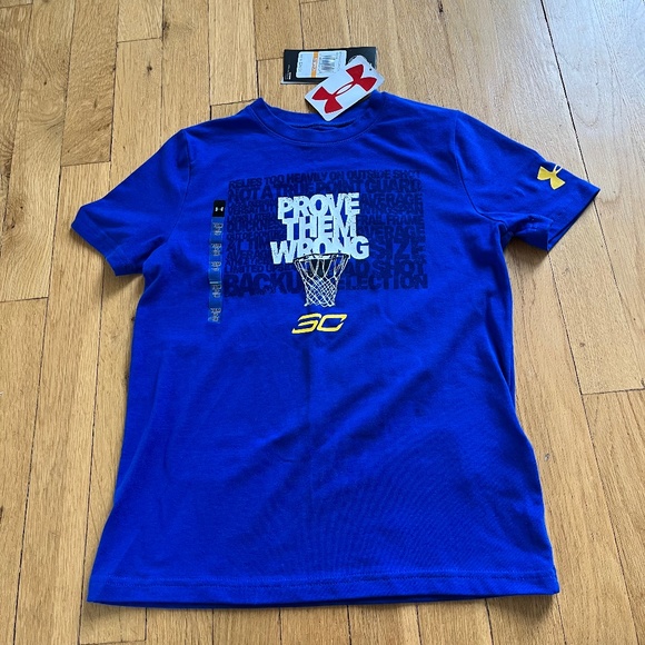 Under Armour Other - Under Armour Boys Youth Small Blue Heatgear Tee New With Tags